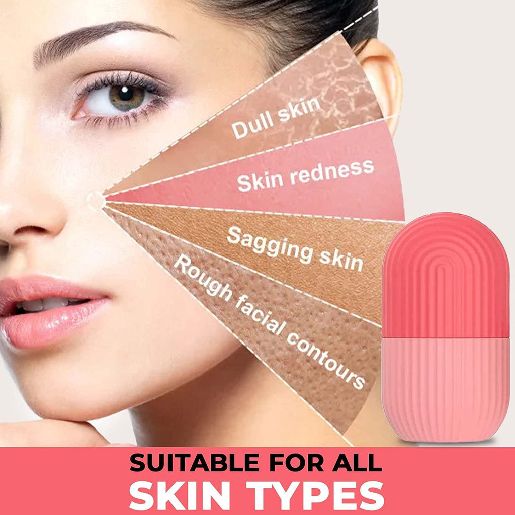 Face Ice Roller to Enhance Skin Glow, Shrink &Tighten Pores, Reusable Facial Ice Roller Face Ice Treatment