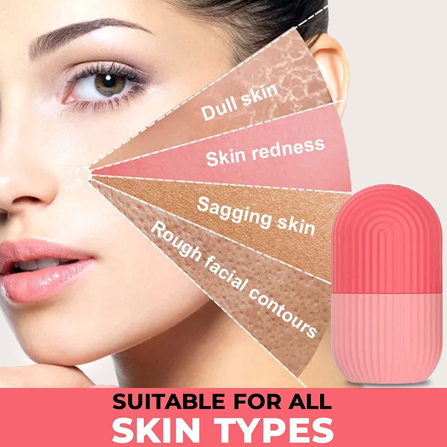 Face Ice Roller to Enhance Skin Glow, Shrink &Tighten Pores, Reusable Facial Ice Roller Face Ice Treatment