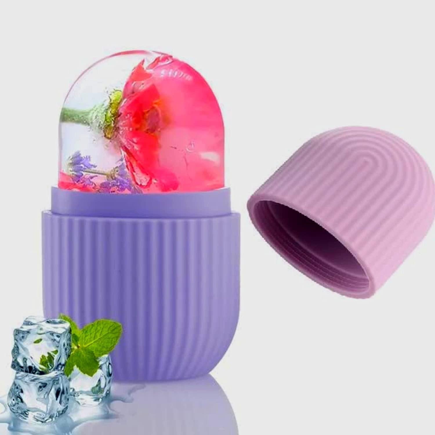 Face Ice Roller to Enhance Skin Glow, Shrink &Tighten Pores, Reusable Facial Ice Roller Face Ice Treatment