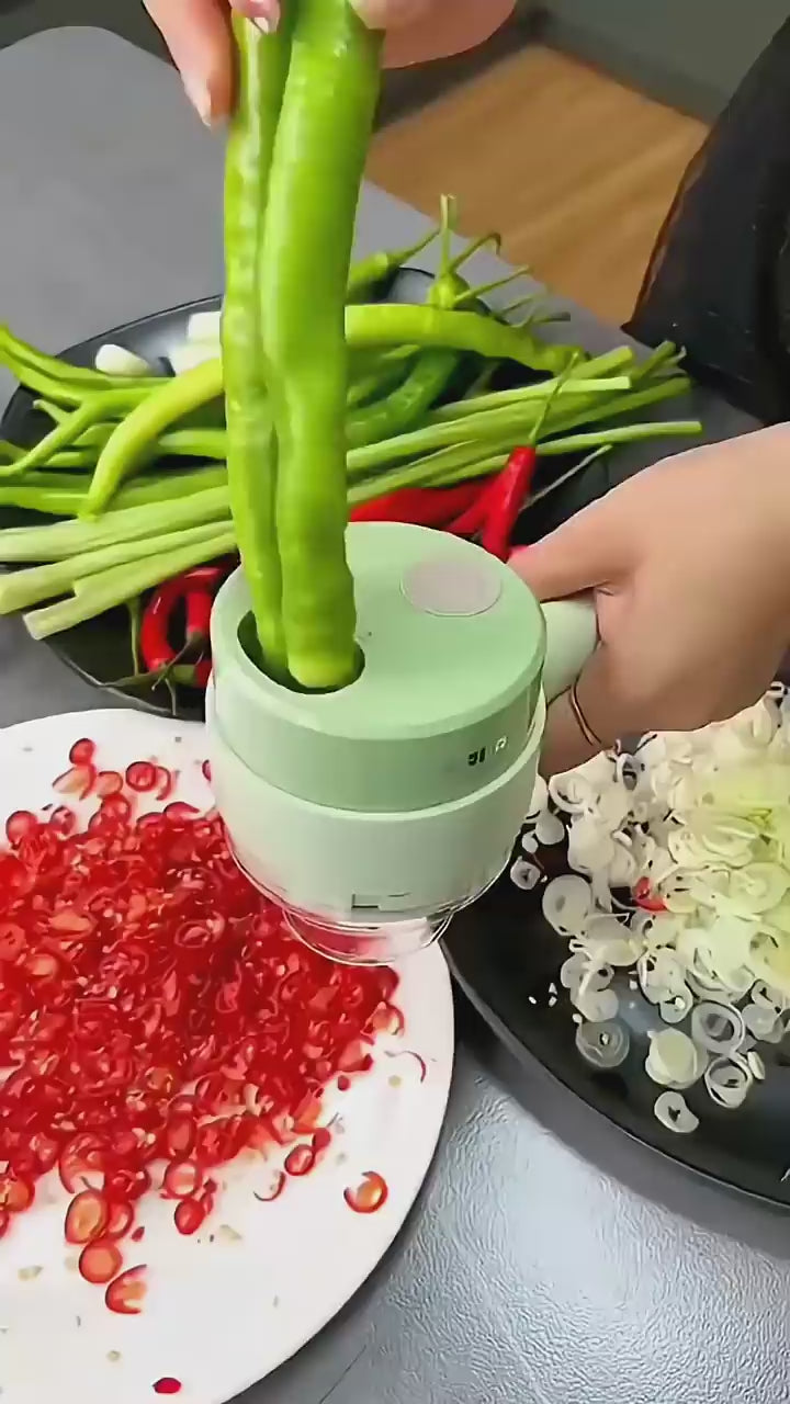 4 in 1 Portable Electric Vegetable Cutter Set